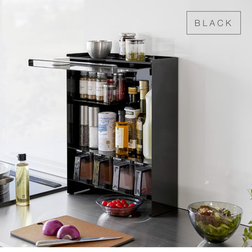 前が開く 隠せる調味料ラック タワー.|s12